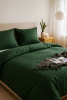 Pościel w pasy zielona 160x200 3 el. Kim Green 