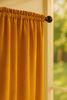Zasłona musztardowa na taśmie 140x280