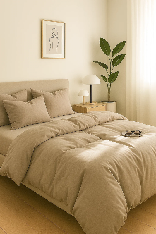 Pościel bawełniana 140x200 2 el. Beige M1968