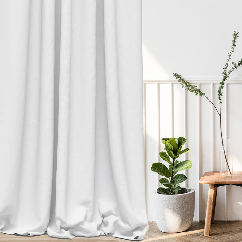 Zasłona biała na przelotkach 140x280