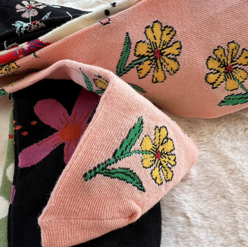 5-pak Skarpetki damskie FLOWERS 39-41