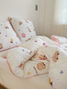 Pościel biała w ciastka i donuty 160x200 3 el. Donuts F10