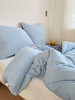 Pościel błękitna szara dwukolorowa gładka 160x200 3 el. Arctic F20