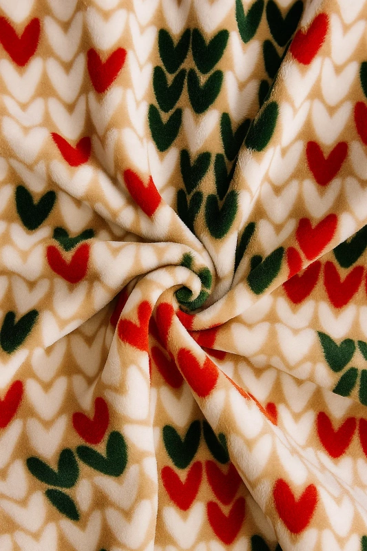 Pościel pluszowa zimowa miś świąteczna 200x220 3 el. wzór sweterka