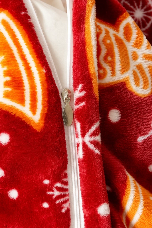 Pościel pluszowa zimowa miś świąteczna 200x220 3 el.