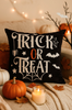 Poszewka na poduszkę Halloween czarna z napisem 40x40 TRICK OR TREAT