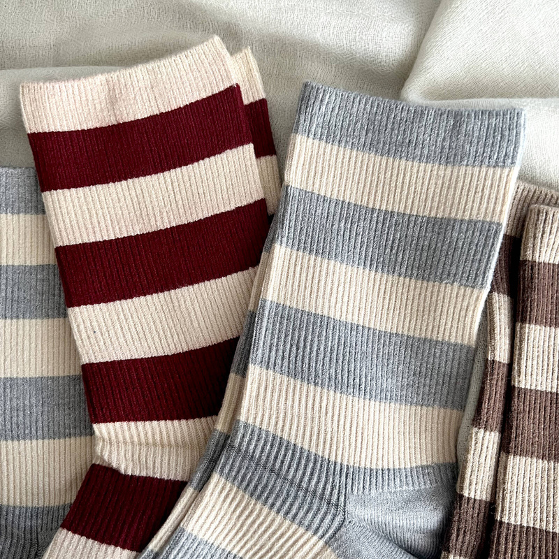 5-pak Skarpetki damskie kaszmirowe CASHMERE STRIPES 39-42