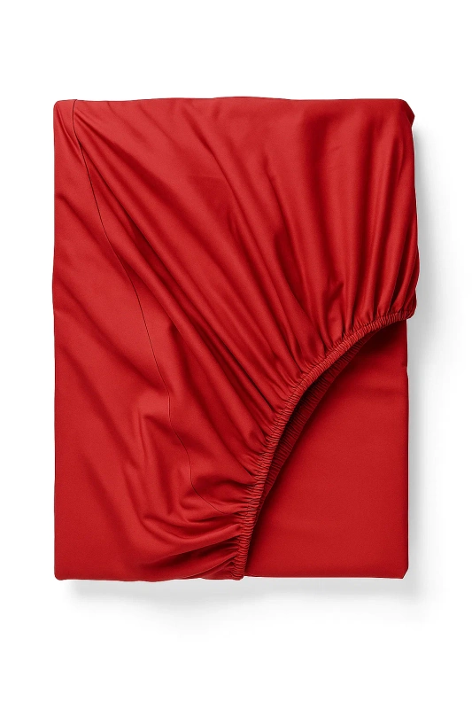 Prześcieradło z gumką czerwone 160x200
