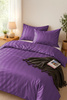 Pościel w pasy fioletowa 200x220 3 el. Kim Purple H-006