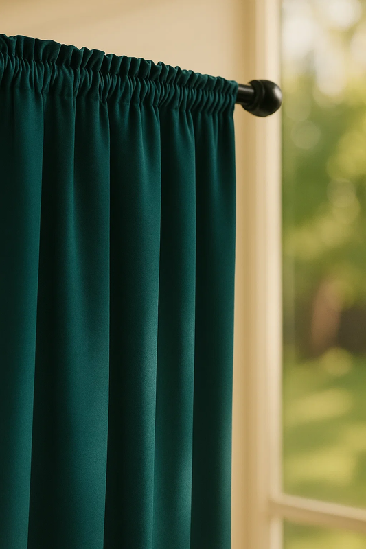 Zasłona petrol na taśmie 140x260