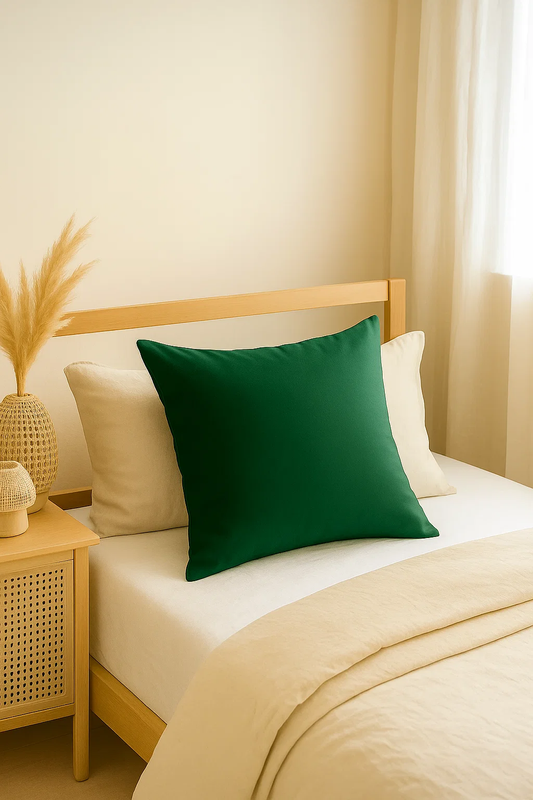 Poszewka na poduszkę bawełniana 50x60 butelkowa zielona