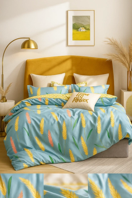 Pościel bawełniana 200x220 3 el. Grain