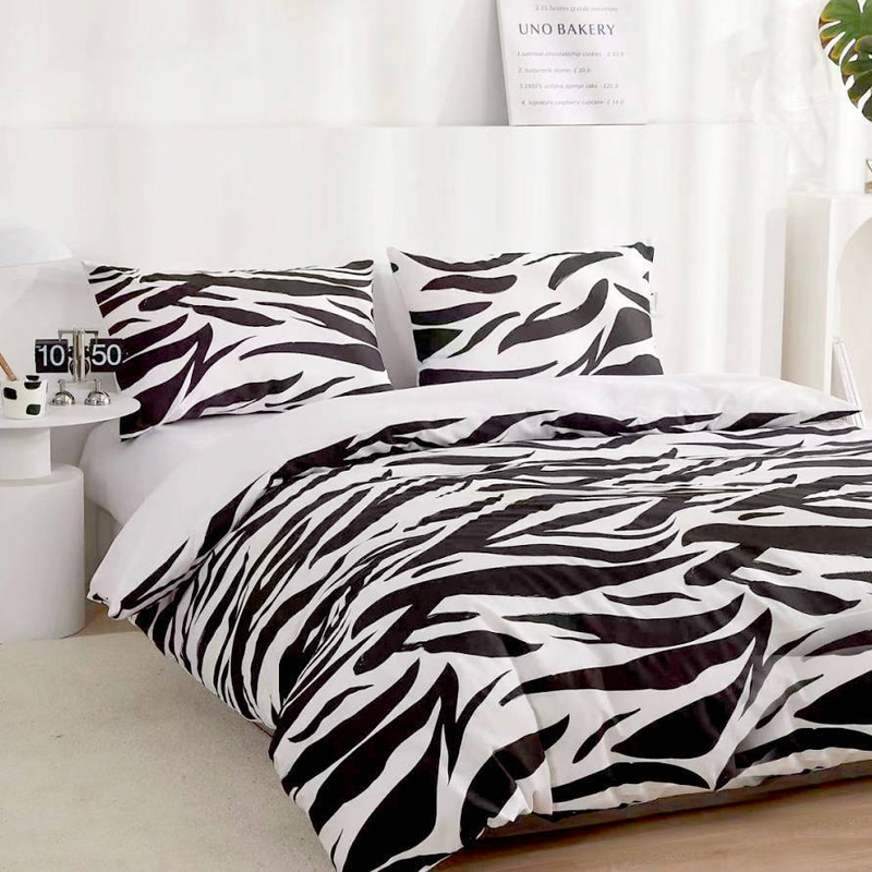 Pościel bawełniana 160x200 3 el. Zebra M1562