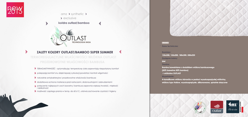 Kołdra bambusowa 180x200 zimowa ciepła antyalergiczna i antybakteryjna