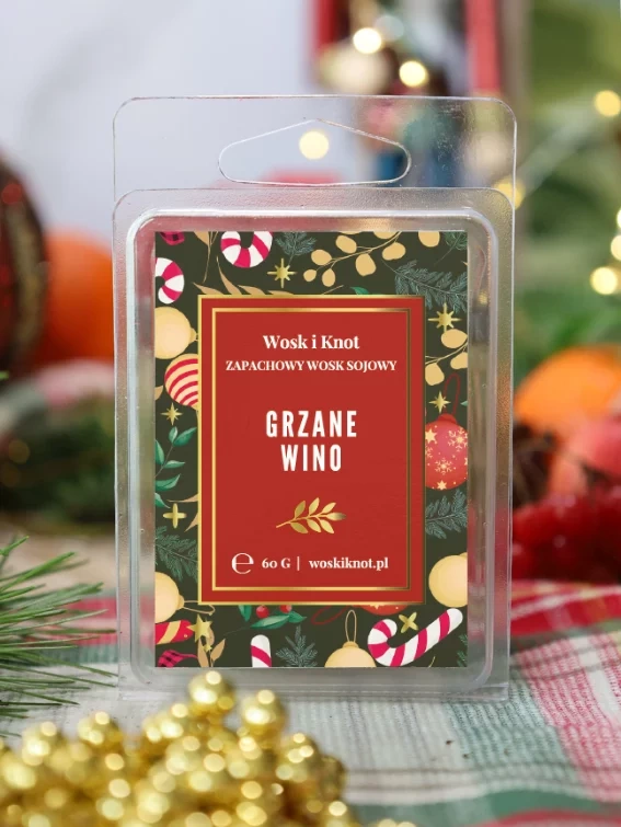 Wosk zapachowy sojowy do kominka GRZANE WINO