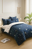 Pościel granatowa w gwiazdki 160x200 4 el. Night C-002