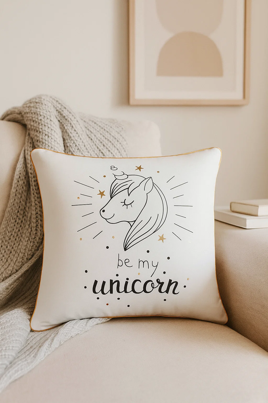 Poszewka na poduszkę dekoracyjna BE MY UNICORN 45x45