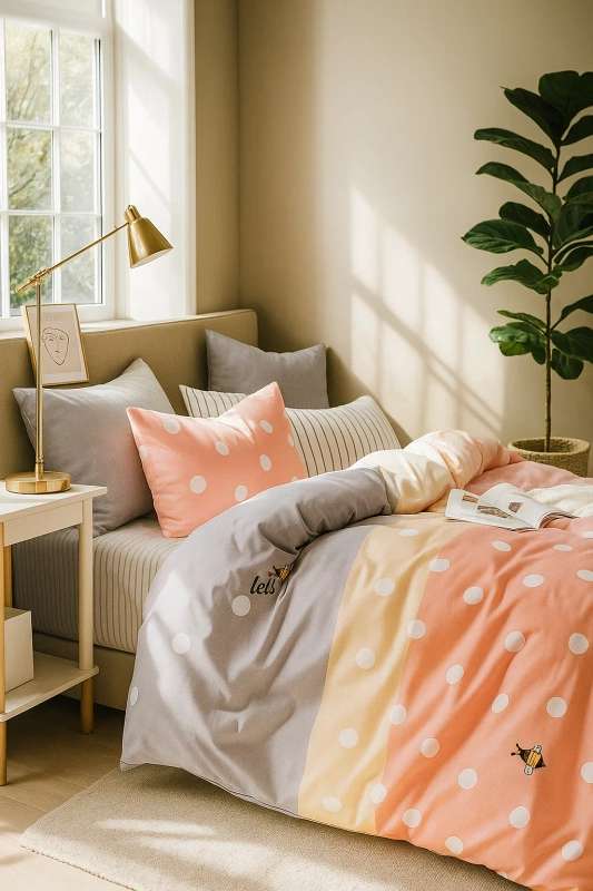 Pościel bawełniana 160x200 3 el. Bee B-1308