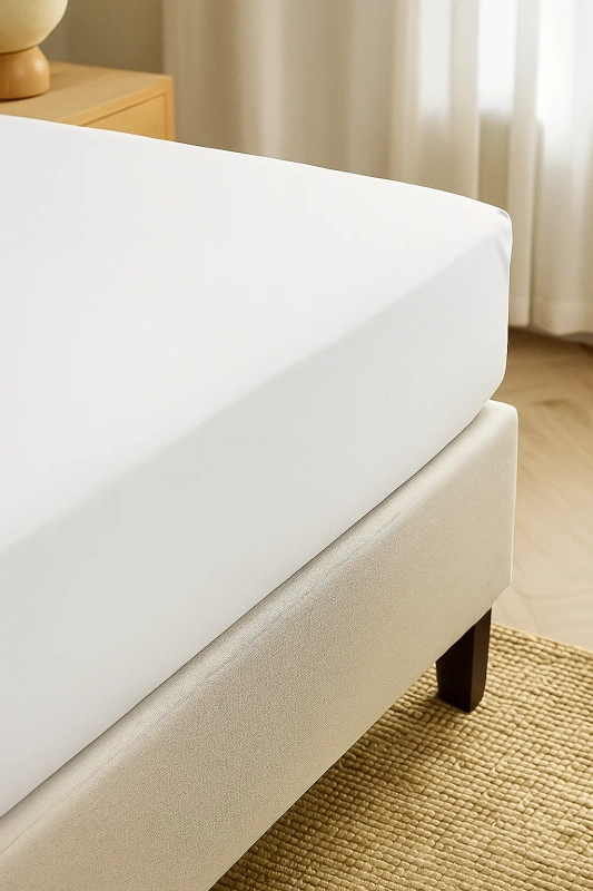 Prześcieradło z gumką białe 180x200