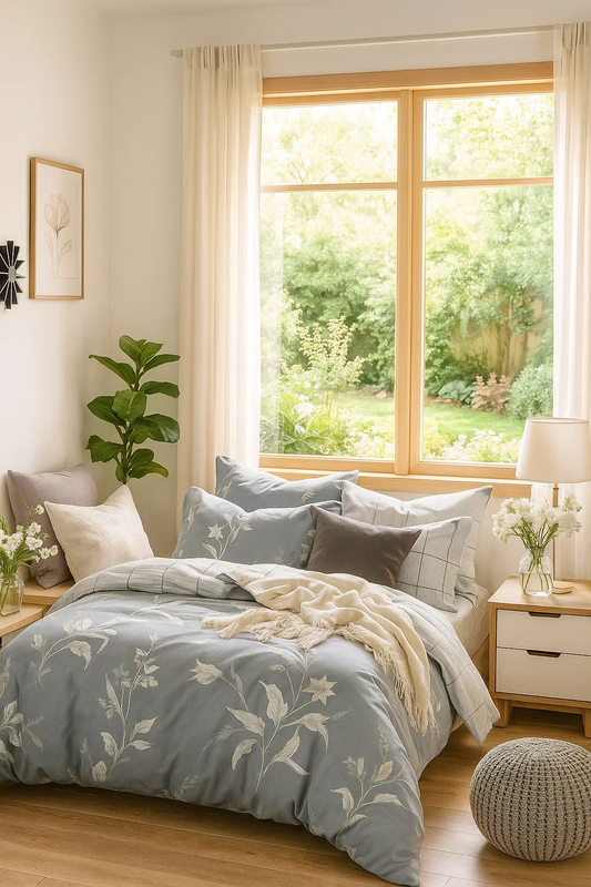 Pościel bawełniana 180x200 3 el. Grass B-1052