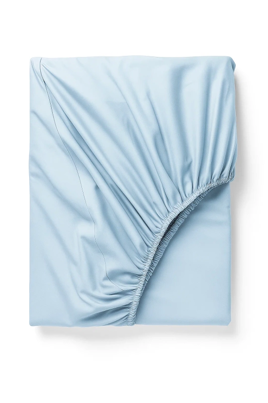 Prześcieradło z gumką błękitne 140x200