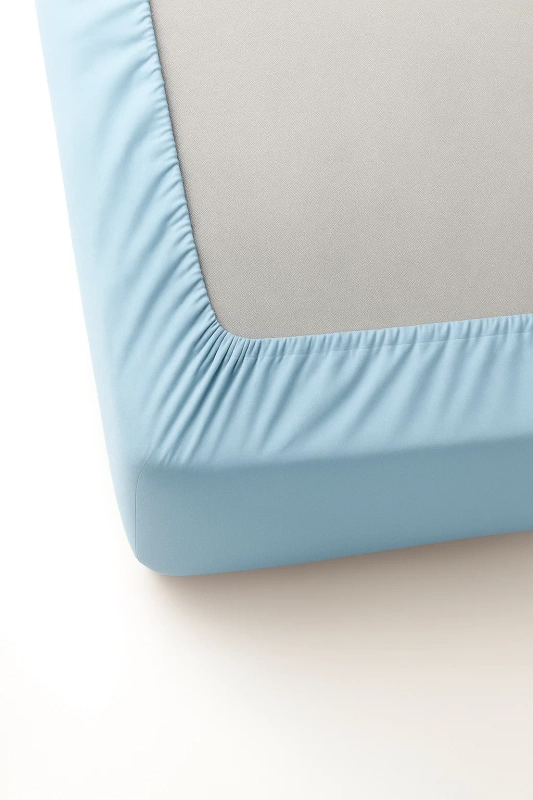 Prześcieradło z gumką błękitne 120x200