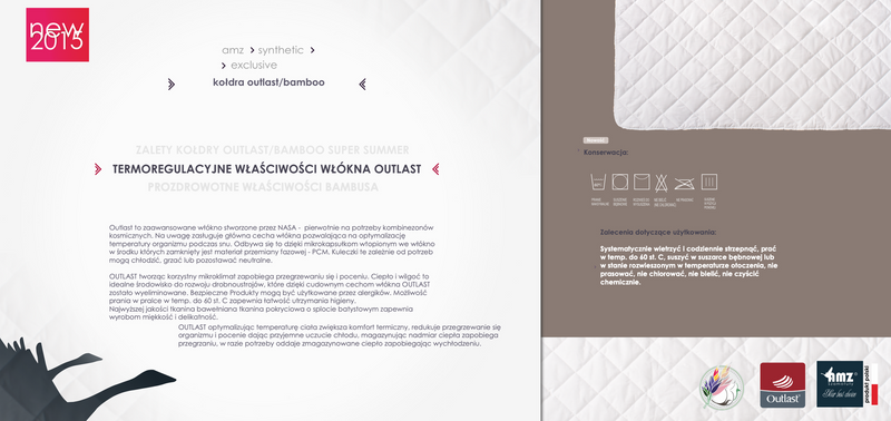 Kołdra bambusowa 155x200 zimowa ciepła antyalergiczna i antybakteryjna