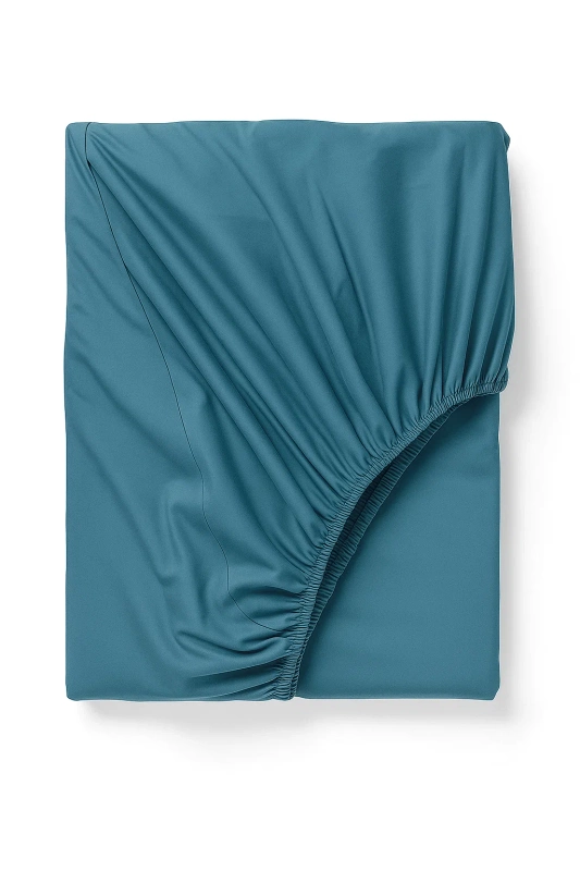 Prześcieradło z gumką jasne niebieskie 140x200