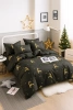 Pościel świąteczna czarna w renifery 140x200 2 el.