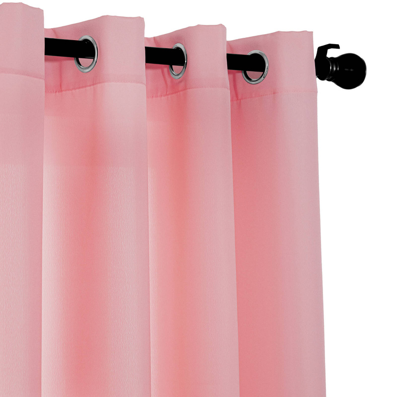 Zasłona jasna różowa na przelotkach 140x250