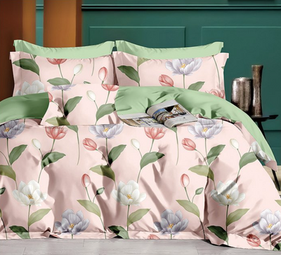 Pościel bawełniana 160x200 3 el. Pink Tulip M1750