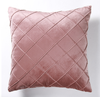 Poszewka na poduszkę welurowa pikowana brudny róż 40x40