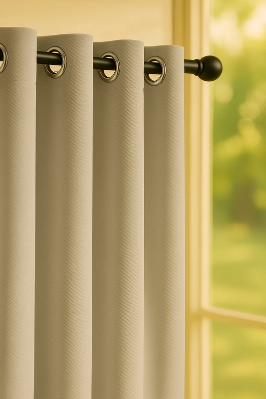 Zasłona jasna szara na przelotkach 140x260