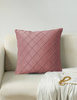 Poszewka na poduszkę welurowa pikowana brudny róż 40x40