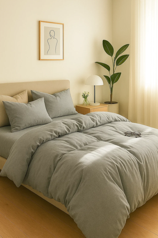 Pościel bawełniana 160x200 3 el. Light Grey M1420/B-02