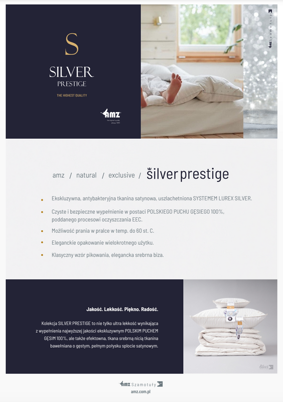 Kołdra 155x200 całoroczna naturalna puchowa SILVER PRESTIGE