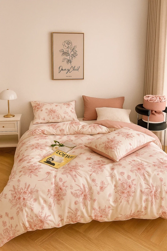 Pościel bawełniana 160x200 3 el. Frezja B-1390