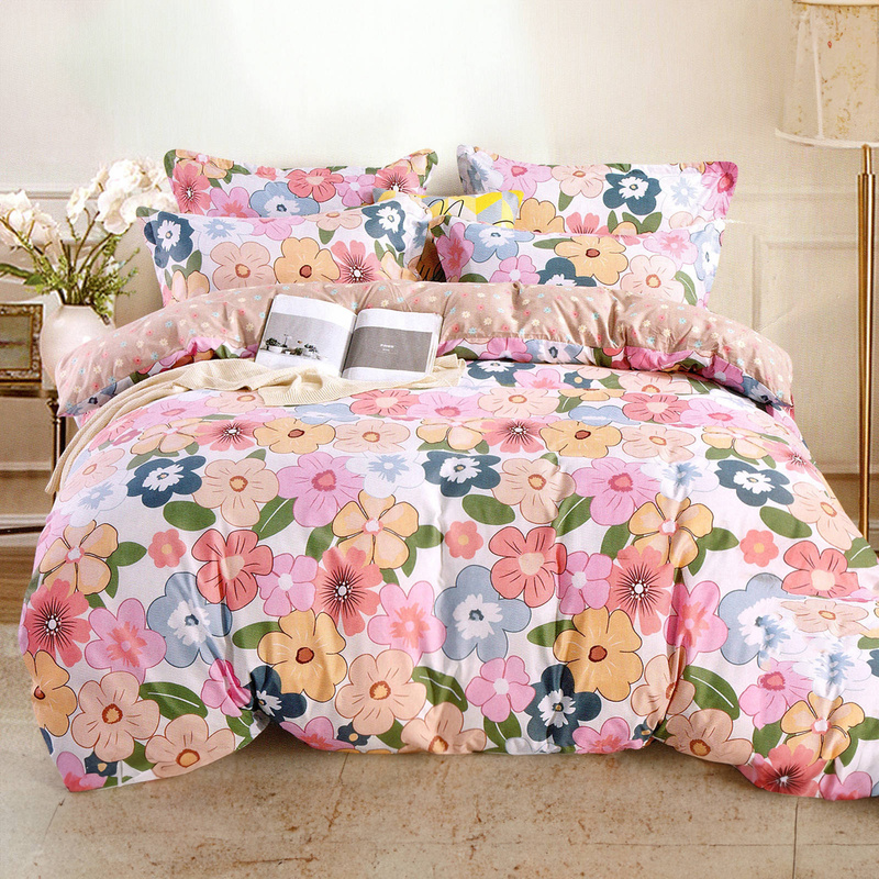 Pościel w kwiaty 160x200 3 el. Messi C-36