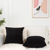 Poszewka na poduszkę 40x40 welurowa pikowana czarna