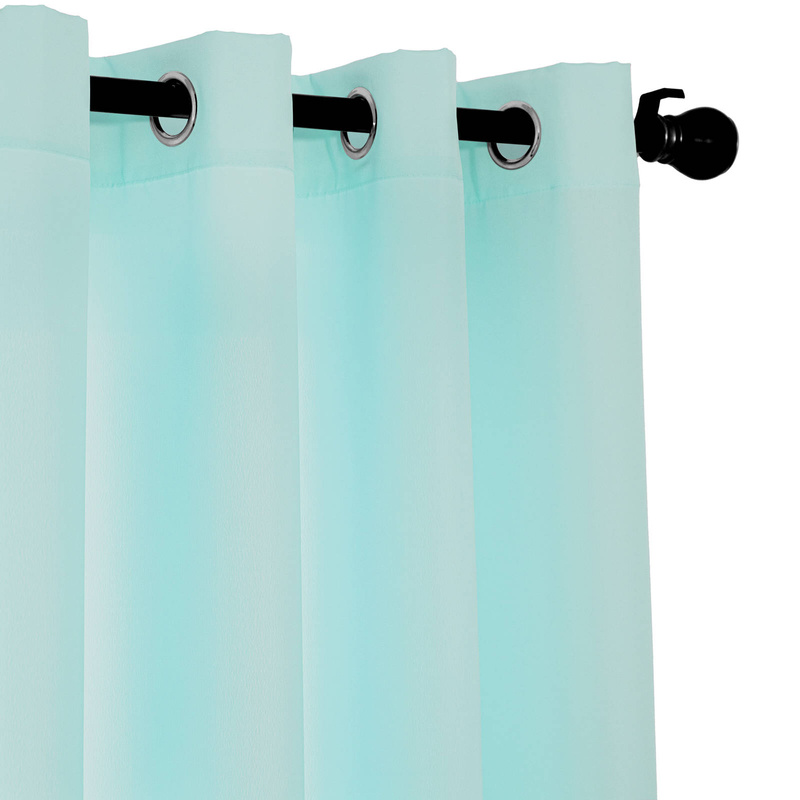 Zasłona miętowa na przelotkach 140x250