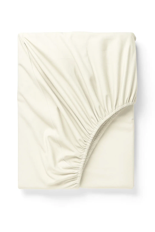 Prześcieradło z gumką jasne ecru 200x220