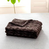 Narzuta koc tłoczony brązowy 200x220