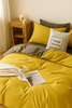 Pościel 160x200 4 el. Musztardowa/Szara S-9