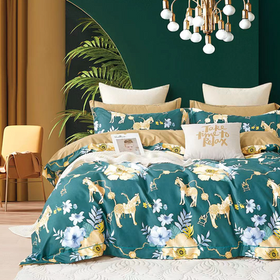 Pościel flanelowa gruba zimowa ciepła w kwiaty Limeira 200x220 3 el. A015