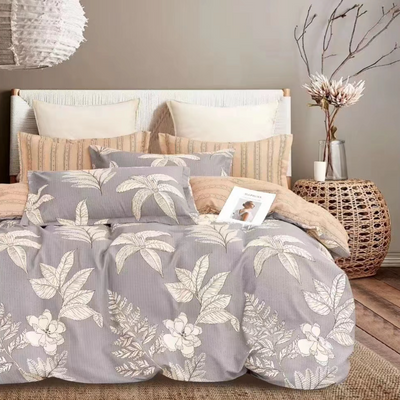 Pościel flanelowa gruba zimowa ciepła w kwiaty Lules 200x220 3 el. A012