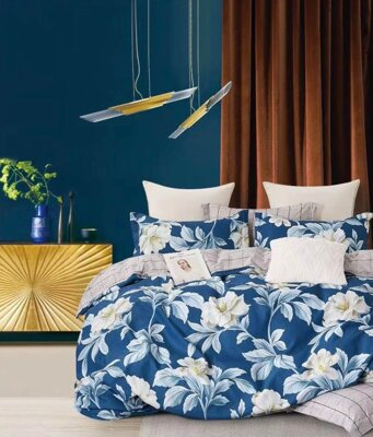 Pościel flanelowa gruba zimowa ciepła w kwiaty Izmir 160x200 4 el. A020